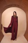 Abaya Takım Üçlü  Bordo