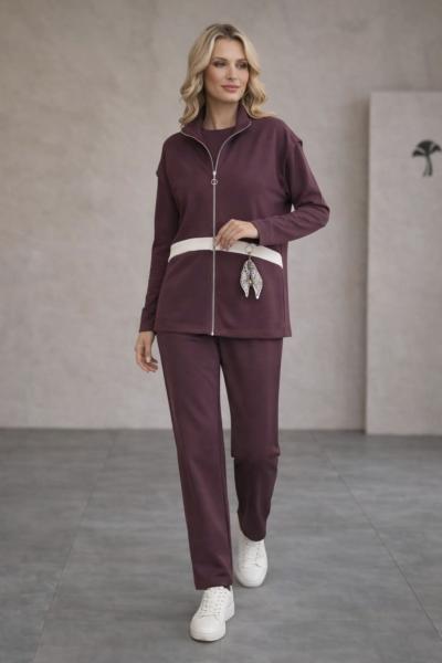 Aksesuar Üçlü Takım  Mürdüm