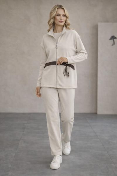 Aksesuar Üçlü Takım  Taş Rengi