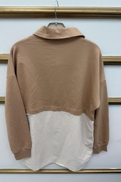 Arkası Çizgili Kap  Camel