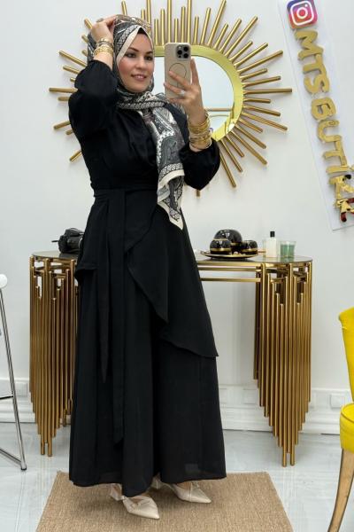 Asimetrik Kesim Takım Siyah