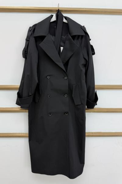 Astarlı Trenç  Siyah