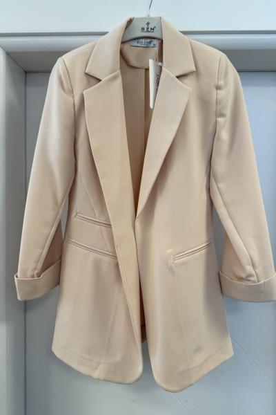 Astarsız Blazer  Krem