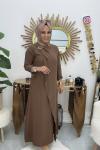 Bahar Elbise  Kahverengi