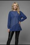 Baklava Dilimli Tunik  Mavi