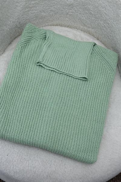 Balıkçı Yaka  Mint Yeşili