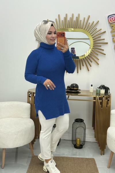 Balıkçı Yaka  Saks Mavisi