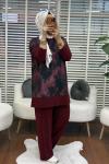 Batik Desenli Takım  Bordo