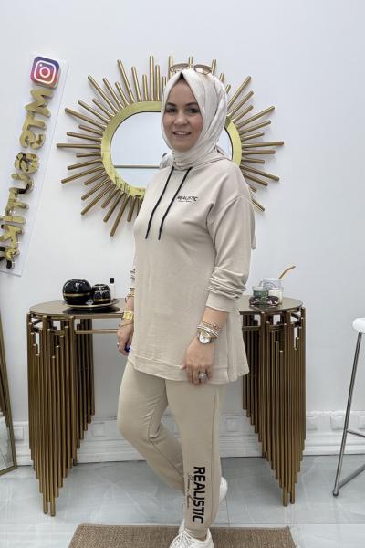 Bayram Takım Arkası Fermuarlı  Taş Rengi