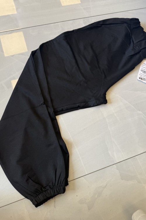 Beli Ve Paçası Lastikli Alt Siyah