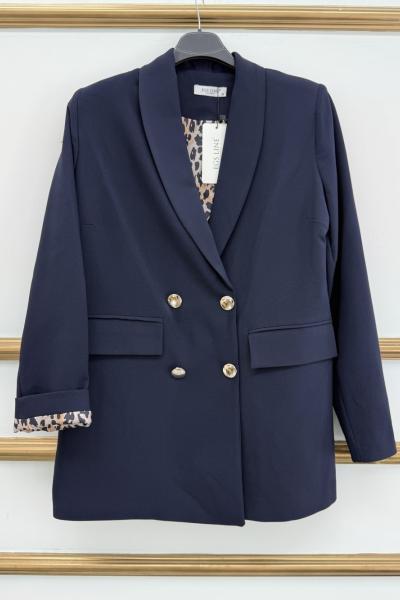 Blazer Ceket Kısa  Lacivert