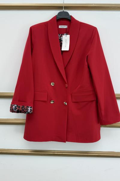 Blazer Ceket Kısa  Kırmızı