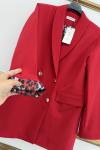 Blazer Ceket Kısa  Kırmızı