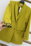 Blazer Ceket Kısa  Yağ Yeşili