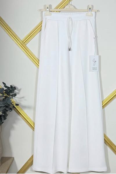 Bol Paça Oyhso Pantolon  Beyaz