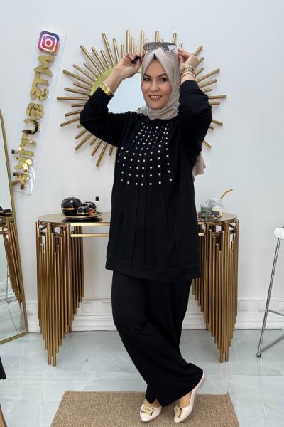 Boncuk Takım  Siyah