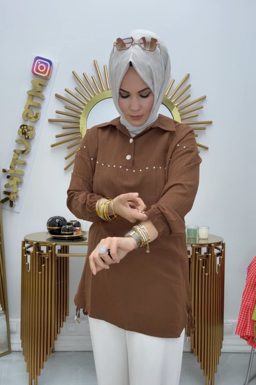 Bürümcük Tunik  Kahverengi