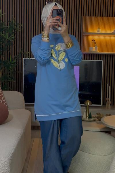 Çek Çek Tunik  Gök Mavi