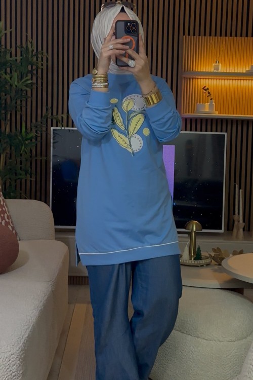 Çek Çek Tunik  Gök Mavi