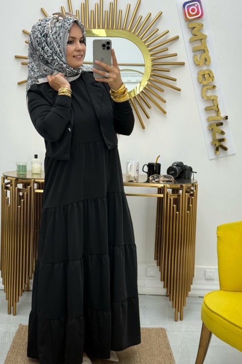 Ceket Jile Elbise Siyah