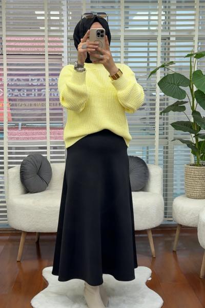 Çelik Örme Kazak  Sarı