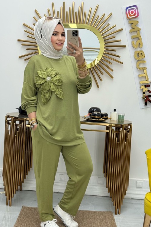 Çiçek Takım Fıstık Yeşili