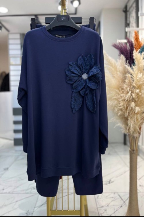 Çiçek Takım Lacivert