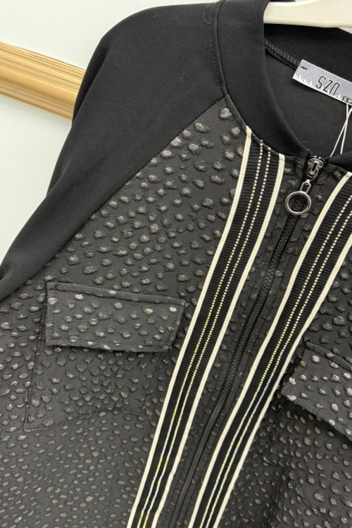 Çift Şerit Kap  Siyah