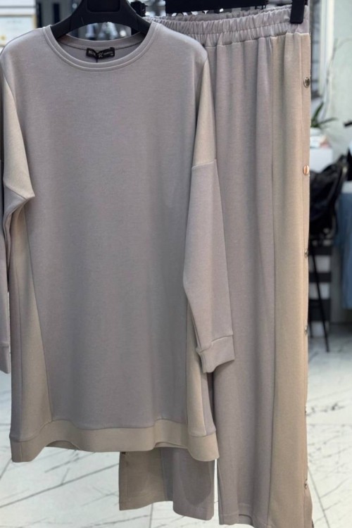 Çıt Çıtlı Takım Gri