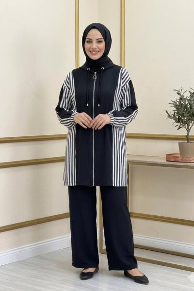 Çizgili Takım  Siyah