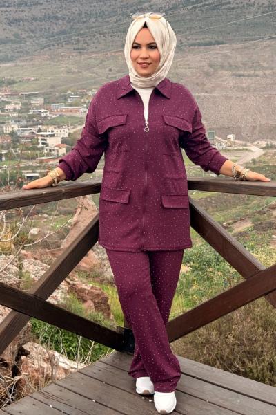 Çok Taşlı Takım  Mürdüm