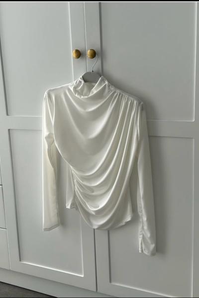 Drape Bluz  Beyaz