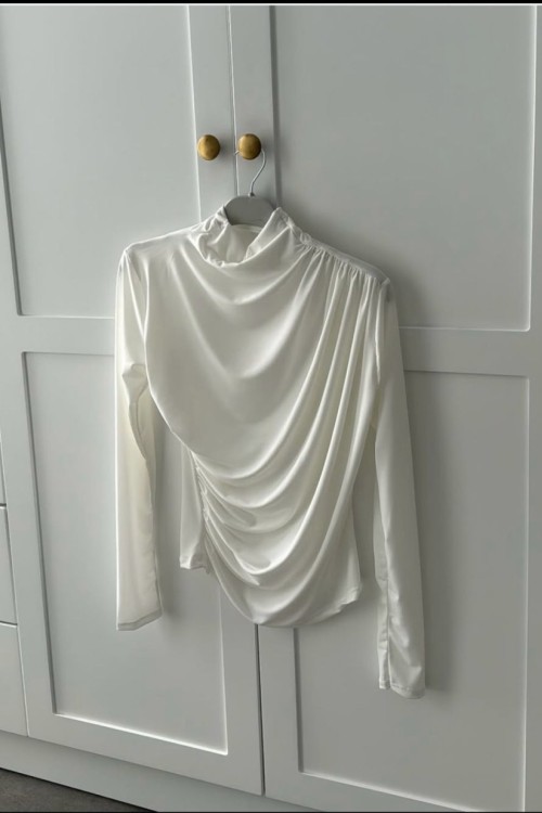Drape Bluz  Beyaz