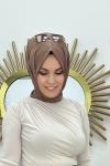 Drape Bluz  Taş Rengi