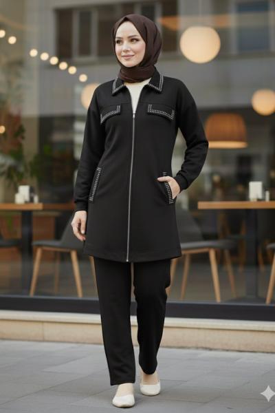 Ece Zımba Takım Siyah
