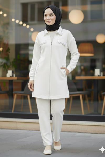 Ece Zımba Takım Beyaz