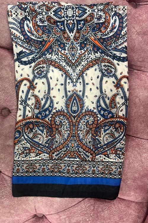 Etnik Desenli Şal Siyah Tarçın