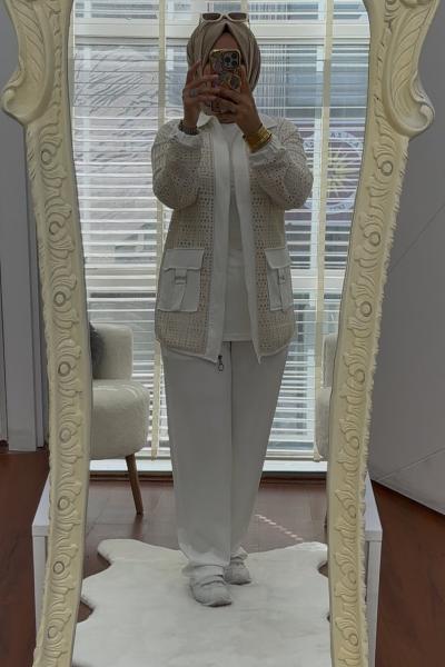 File Üçlü Takım Ekru