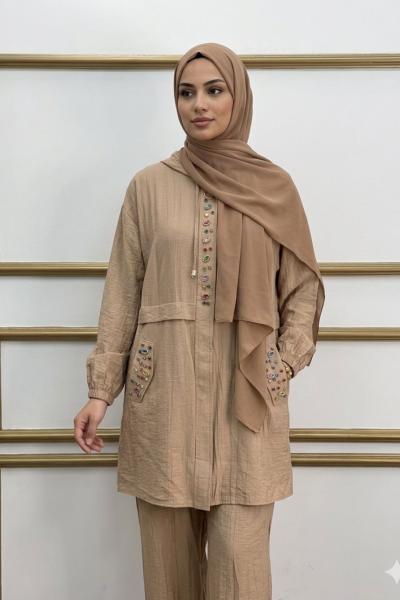 Fileto Cep Takım  Camel
