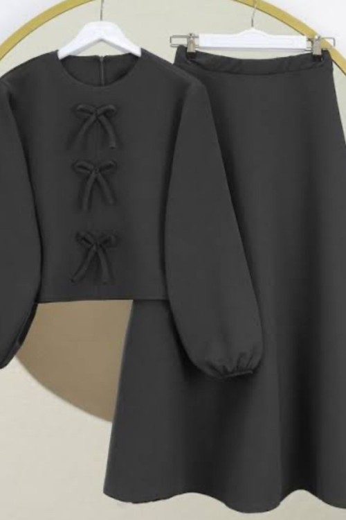 Fiyonk Etekli Takım  Siyah