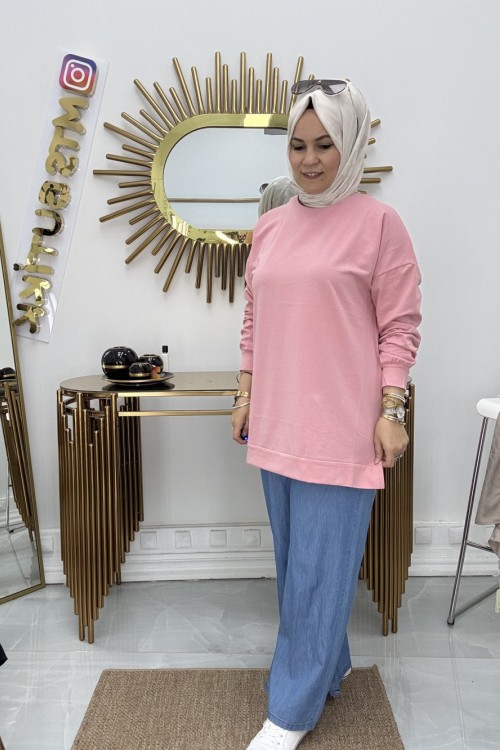 Giy Çık Tunik  Pudra