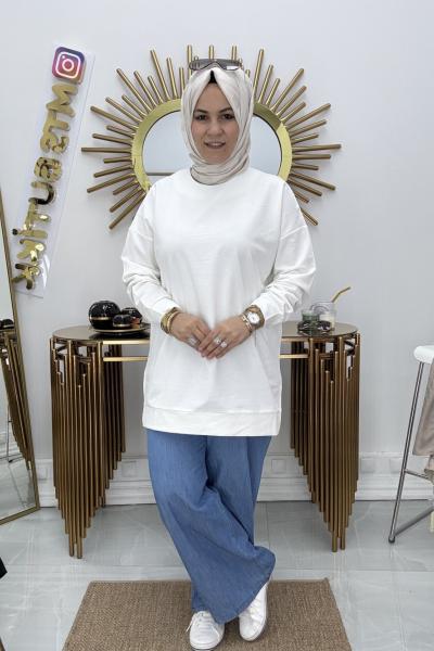 Giy Çık Tunik  Beyaz