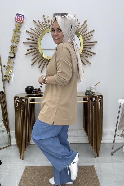 Giy Çık Tunik  Camel