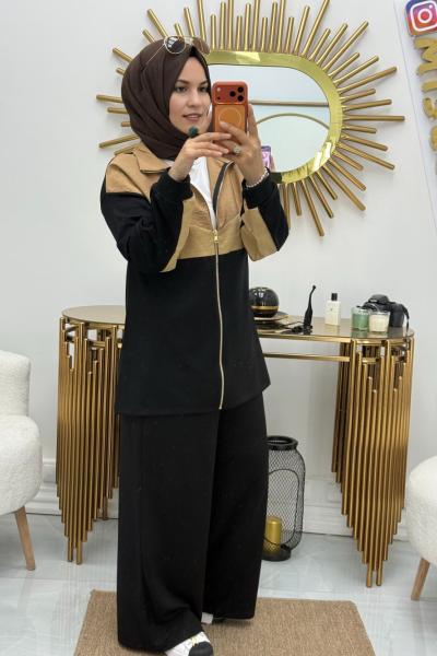 GOLD FERMUARLI KAP TAKIM  Siyah