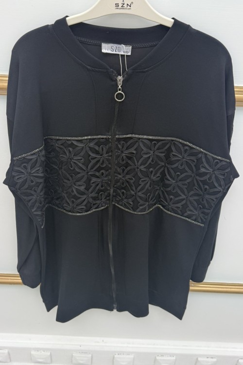 Gövdesi Güpürlü Kap Siyah