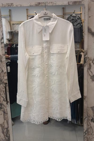 Güpürlü Gömlek  Beyaz