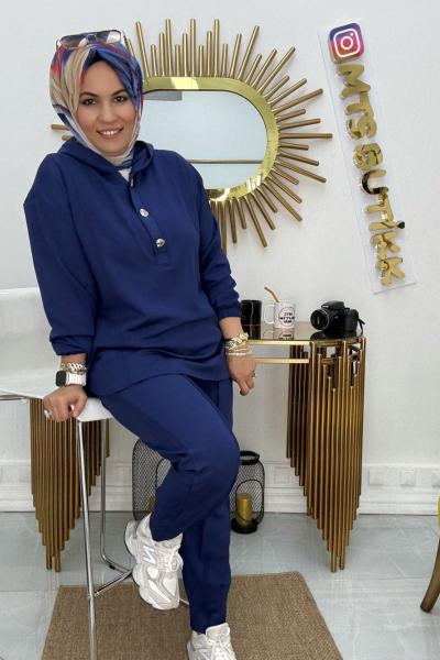 Havuç Paça Oval Takım  Lacivert