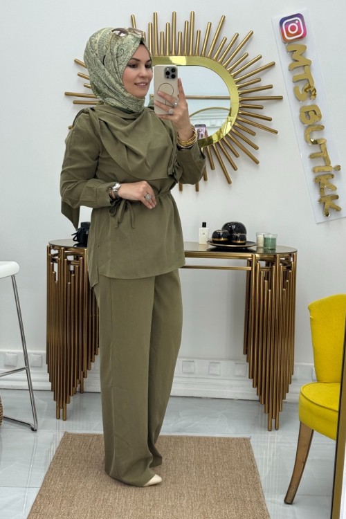 Hawai Şal Yaka Takım  Haki