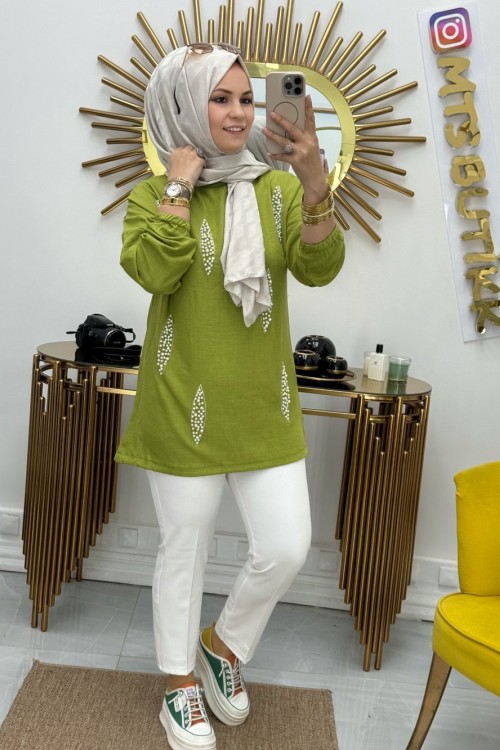 İnci Tunik Mint Yeşili