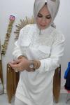 Işıltı Tunik Beyaz